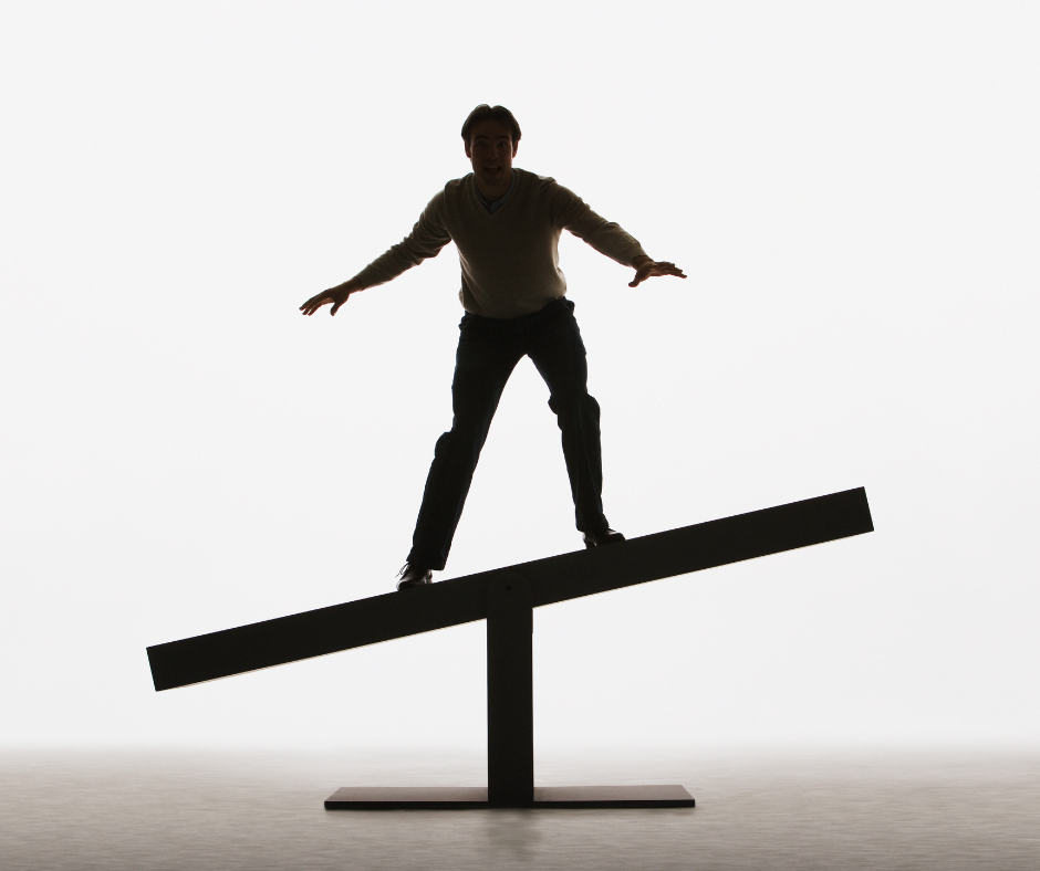 business man equilibre