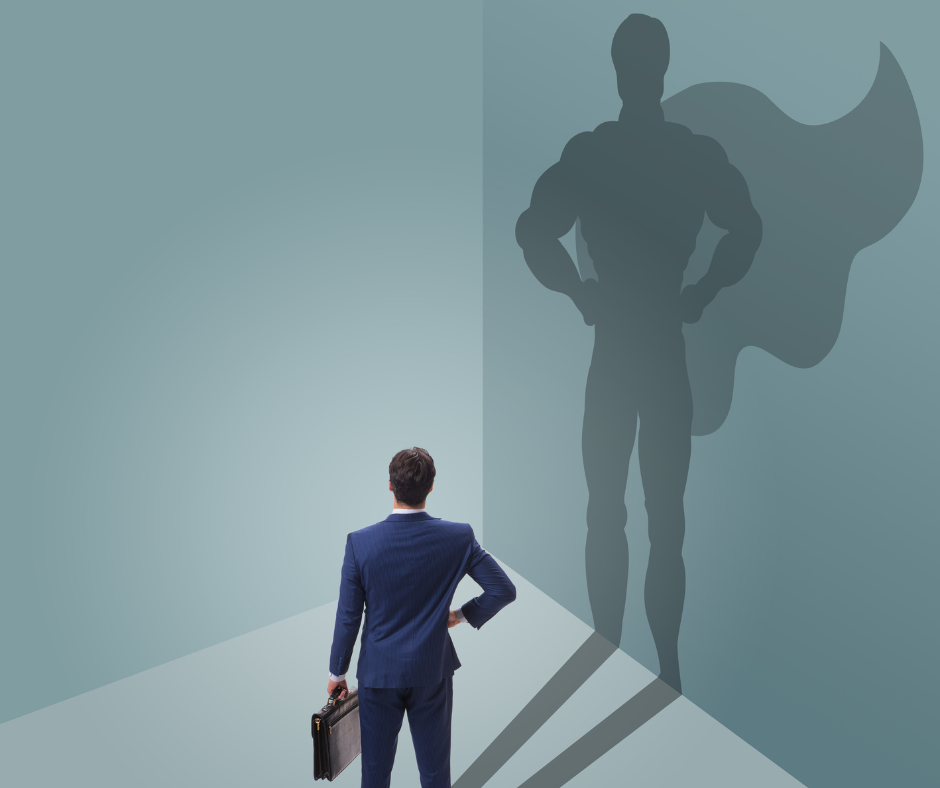 business man super heros